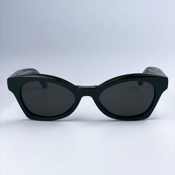 NEW Balenciaga BB0230S 006 Green Grey Cat Eye Women Sunglasses - Picture 5 of 11
